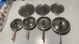 Imported Pure Nonstick Honeycomb pattern Laser coating Fry pan And tawa Stainless Steel [upl. by Nerrag461]