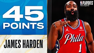 James Harden Ties PLAYOFF CAREERHIGH 45 Points In 76ers Game 1 W  May 1 2023 [upl. by Haile961]