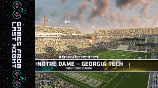 Notre Dame vs Georgia Tech  2024 Season  EA Sports NCAA Football 14 Exhibition Game [upl. by Lonnard]