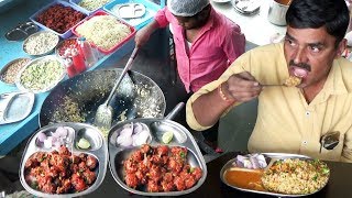 Karnataka Peoples Enjoy Street Food with Budget  Only 25 Rs Per Plate  Karnataka Street Food [upl. by Llerdnek]