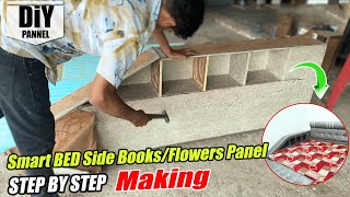 DIY Upholstered Bed Side Panel Headboard  Luxury on a Budget  MaanClips [upl. by Strader]