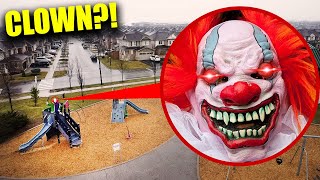 Drone Catches WANTED KILLER CLOWN at Haunted Park near STROMEDYS House You wont BELIEVE IT [upl. by Kev]