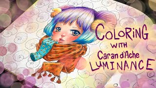 How To Color Like Me  Caran D’Ache Luminance 6901 Colored Pencils  Camilla D’Errico Adult Coloring [upl. by Aikin]