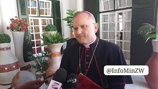 Apostolic Nunciature Archbishop Janusz Stanislaw Urbanczyk Presents His Credentials [upl. by Nodababus214]