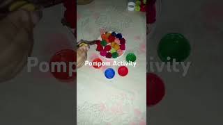 Pompoms activities indoor activityart  brain learning  study diy [upl. by Orva265]