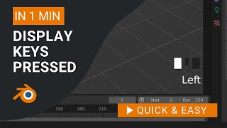 Blender Tutorial How To Display Keys Pressed in Blender [upl. by Ellenahc]