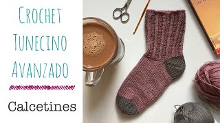 Crochet Tunecino Avanzado Calcetines [upl. by Teiv]