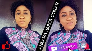 HOW TO CUT AND SEW ANKARA JABOT COLLAR [upl. by Yanehs]