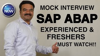 SAP ABAP Interview Mock Interview [upl. by Yenwat]