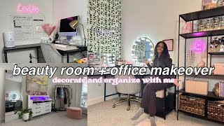 Extreme Room Makeover aesthetic office  beauty room transformation  Living Alone at 20 [upl. by Varini]