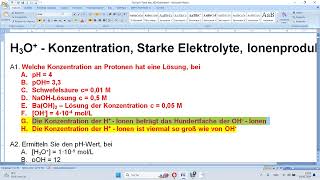 V1 pH Wert berechnen Starke Elektrolyte Aufgaben Beispiele Ionenprodukt [upl. by Rexanne441]