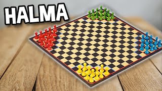 HALMA für Anfänger  Spielregeln TV Spielanleitung Deutsch  Quadratisches Halma [upl. by Evilc651]