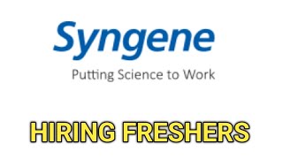 Walkin interview for freshers and Experience Syngene company  syngene pharmajobalert [upl. by Aldric]