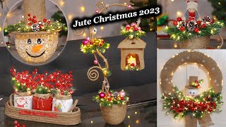 5 Diy Jute craft christmas decorations ideas at home 20232024 🎄☃️🎄 [upl. by Margetts12]