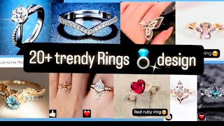 20 trendy Rings 💍 collection  New rings design for girls ring [upl. by Aggri945]