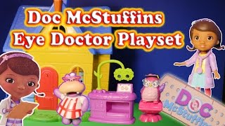 Unboxing the Doc McStuffins Eye Doctor Play Set with Hallie [upl. by Iznyl640]