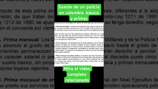 Sueldo de un policía en colombia policia aspirante policianacional policiadecolombia viralvideo [upl. by Oiliduab]