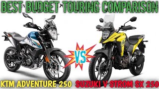 KTM 250 ADVENTURE vs SUZUKI VSTROM SX 250  BEST TOURING COMPARISON [upl. by Aniara]