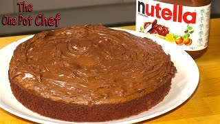 3 Ingredient Nutella Fudge Cake  One Pot Chef [upl. by Rochette]