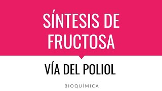 🧪 SÍNTESIS DE FRUCTOSA VÍA DEL POLIOL  Metabolismo de Carbohidratos [upl. by Iggy]