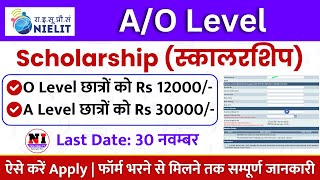 Apply Now 12000 रूपए O Level Scholarship 2024  o level scholarship form kaise bhare  Last Date [upl. by Catarina]