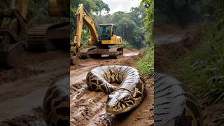 Shocking Python Encounter During DiggingPythonEncounter ExcavatorAdventure WildlifeDiscovery [upl. by Runstadler]