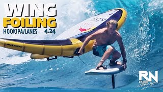 Wing Foiling  Wave Riding and Jumping [upl. by Ettolrahc]