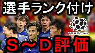 アジアカップ予選３試合終えて選手全員評価！Ｓランクの選手はトーナメントでも絶対必要！【サッカー日本代表】 [upl. by Ijan555]