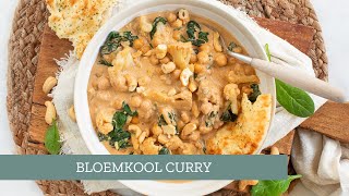 Verse bloemkool curry 🍲  LeukeReceptennl [upl. by Natty]