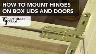 How to Mount Hinges on Box Lids Doors and Other Projects [upl. by Eldrida27]