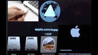 Instalar Mac OS High Sierra mediante USB booteable solución error mundo girando 2018 [upl. by Atiekram]