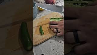 Who deseeds jalapeños like this cook prep food foody [upl. by Merkle]