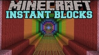 Minecraft AMAZING STRUCTURES INSTANTLY Instant Blocks Mod  Mod Showcase [upl. by Najram]