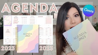 DISEÑA tu propia AGENDA EN CANVA 2023 [upl. by Martinsen]