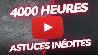 Comment Avoir 4000 Heures De Visionnage Sur YouTube Facilement [upl. by Litt]