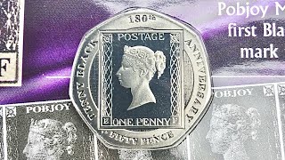 The Rare Penny Black Stamp On A 50p Coin  7500 Minted  Pobjoy Mint 2020 [upl. by Ailuy664]