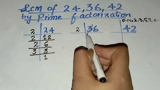 Lcm of 24 36 42  by prime factorization  in UrduHindi [upl. by Raddatz]