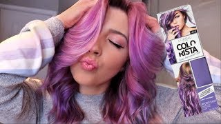 LOreal Colorista Review And Demo  I Dyed My Hair Purple [upl. by Naillimixam181]