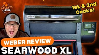 ALL NEW Weber Searwood XL 600  REVIEW and 1st2nd Cooks [upl. by Eihcir]