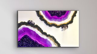 Resin Geode Agate Art  by Karen Governale [upl. by Annekim205]