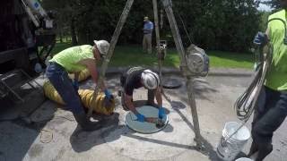 CIP Manhole Liner Install [upl. by Nyrat]