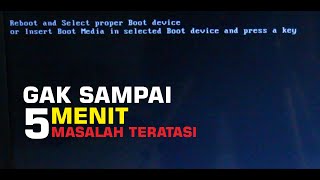 cara cepat mengatasi gagal booting insert boot media in selected boot device and press a key [upl. by Michaelina]