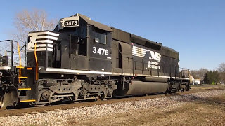 Norfolk Southern Train D36 at Bloomington IL  Mar 28 2015 [upl. by Evvy536]