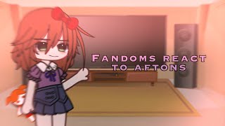 Fandoms react to eachotherFnafAfton familyunrealistic [upl. by Tabina]