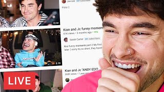 Kian Lawley REACTS to KNJ BEST MOMENTS PART 2 FULL STREAM [upl. by Lleddaw]