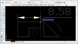 AutoCad  Γραμμικές διαστάσεις Dimlinear [upl. by Galateah]