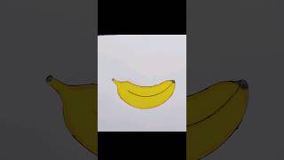 How to draw banana easy drawing shorts [upl. by Verdi39]