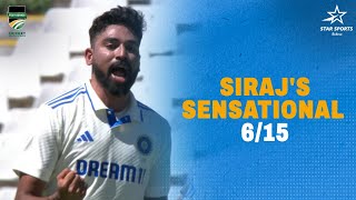 Mohammed Siraj Lights Up Cape Town with 615  SA v IND [upl. by Noyart]