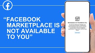 How to fix quotFACEBOOK MARKETPLACE IS NOT AVAILABLE TO YOUquot [upl. by Ahseeyt]