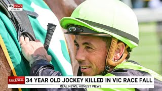 Jockey Dean Holland killed in Victorian race fall [upl. by Lazor]